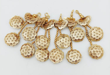 Gold Sequins Tassels Latkan, Indian Latkans, Blouse Latkan